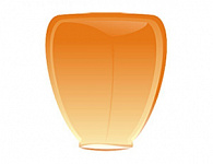 Небесный фонарик "Конус средний" (120х36) оранжевый