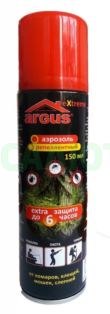 Аэрозоль Argus Extreme от комаров, мошек, слепней 150мл.