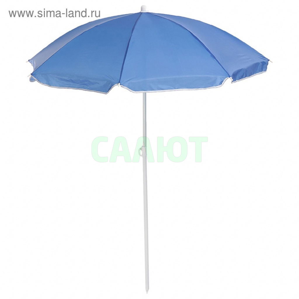 Зонт пляжный Классика с механизмом наклона d=180cм, h=195 см   МИКС 119129
