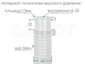 32750 Шланг 32 мм х 7,5м