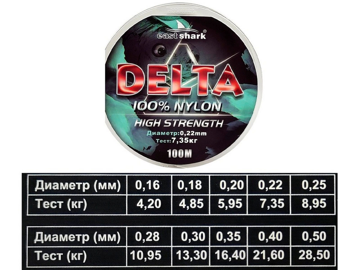 Леска East Shark Delta (Nylon) 100m