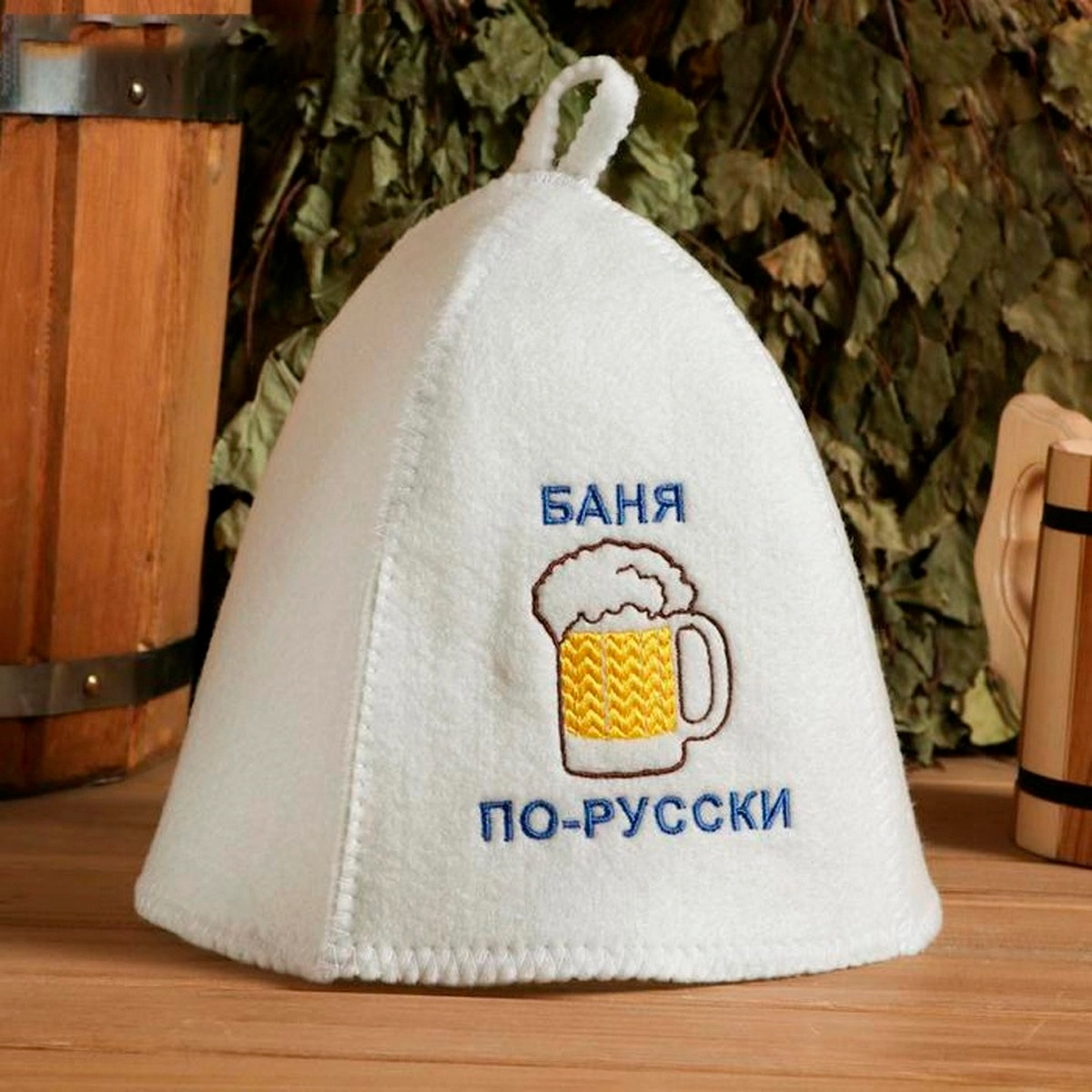 Шапка для бани "Баня по-русски" (4122933)
