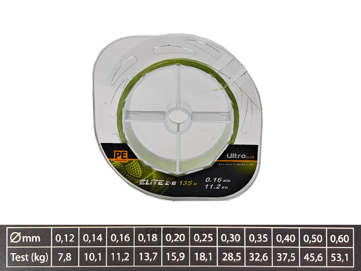 Шнур плетеный Aqua Ultra Elite Z-8 оливк. 135м
