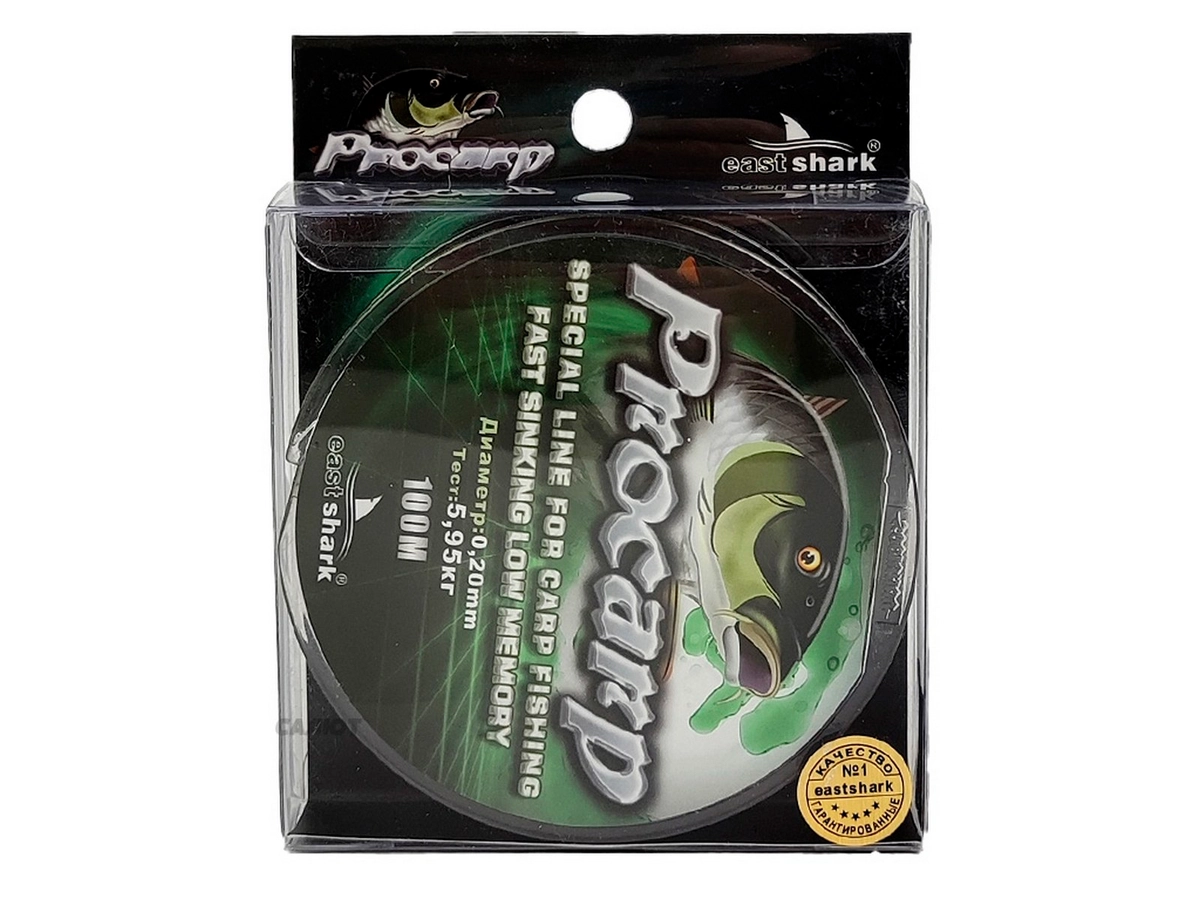 Леска East Shark Pro Carp 100m черно-зеленый