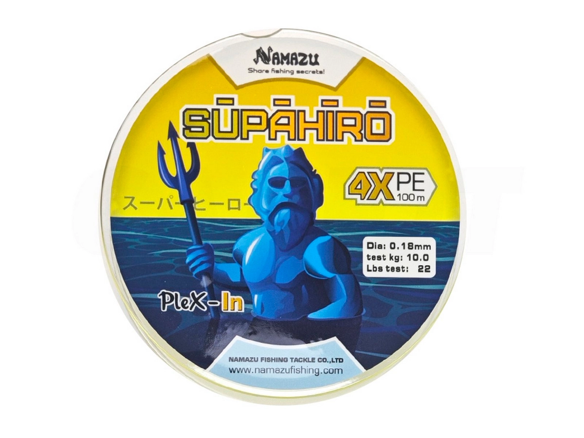 Шнур плетеный Namazu Supahiro 4XPE 100m yellow