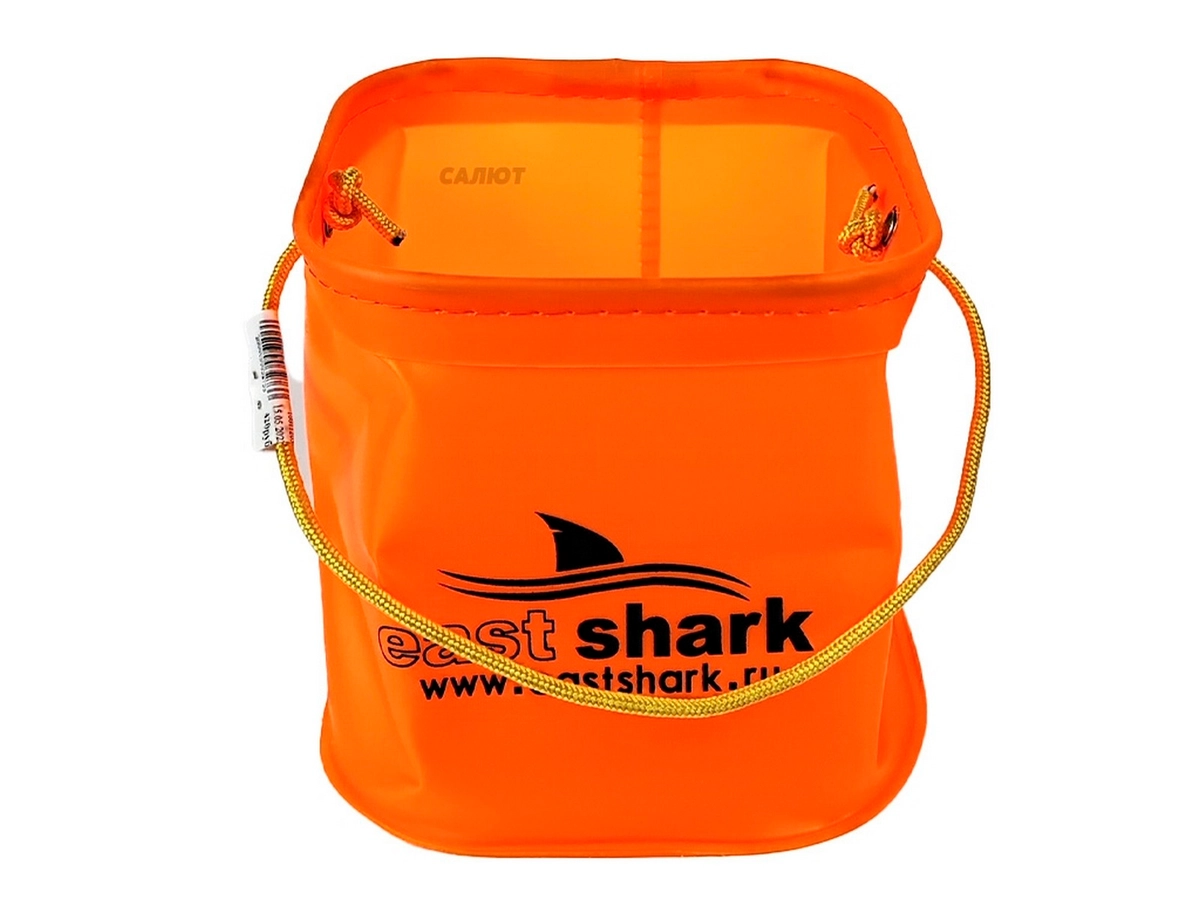 Ведро для прикормки East Shark квадр. 18см оранж. (16521000)