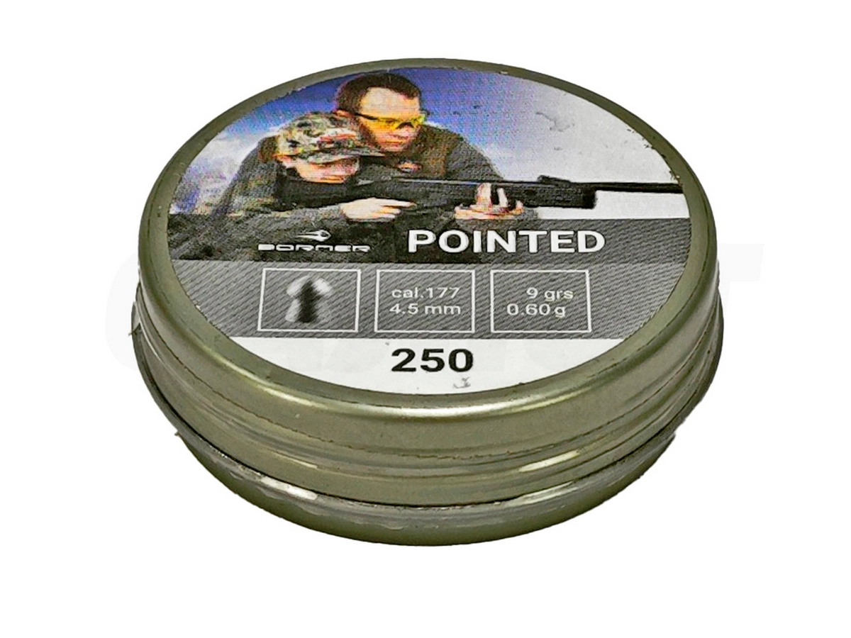 Пули Borner Pointed 4.5мм 0.60гр. (250шт.)