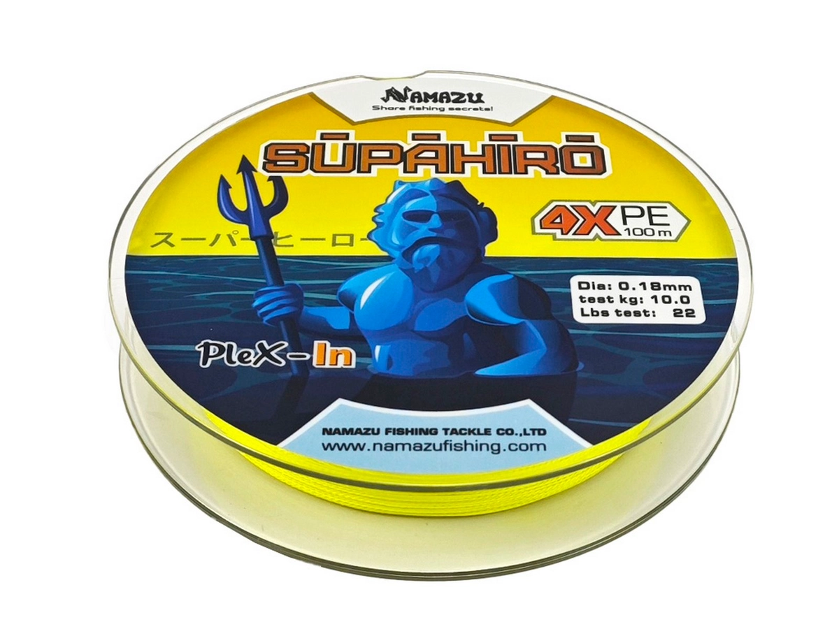 Шнур плетеный Namazu Supahiro 4XPE 100m yellow