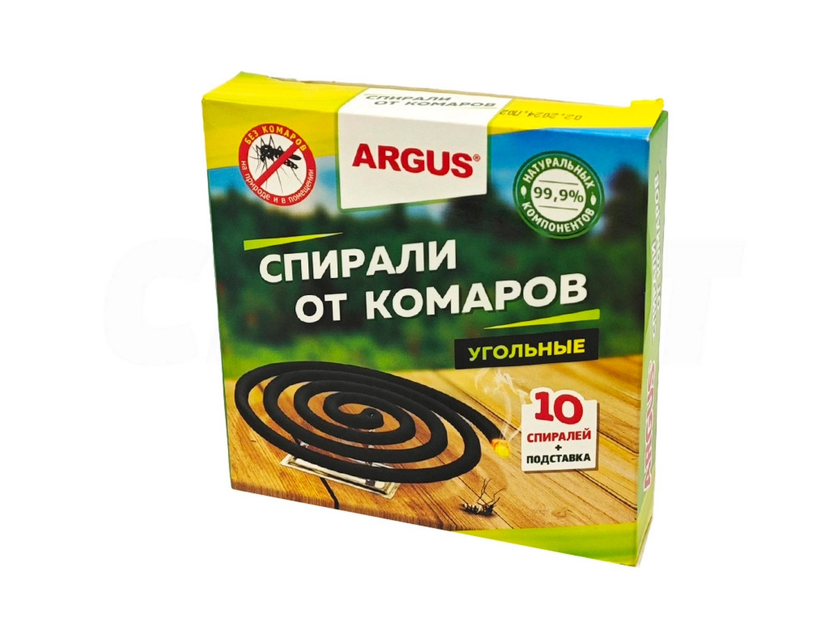 Спираль Argus от комаров угольные
