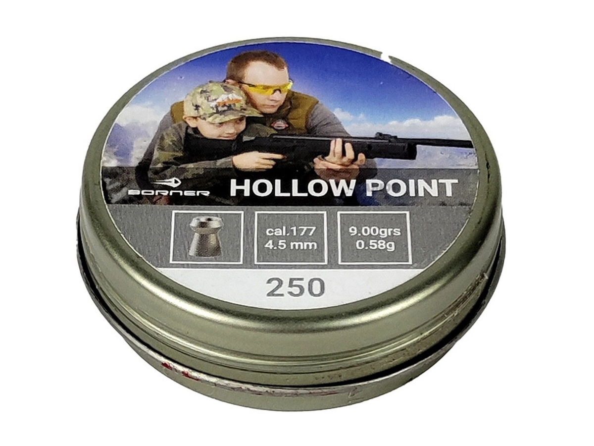 Пули Borner Hollow Point 4.5мм 0.58гр. (250шт.)