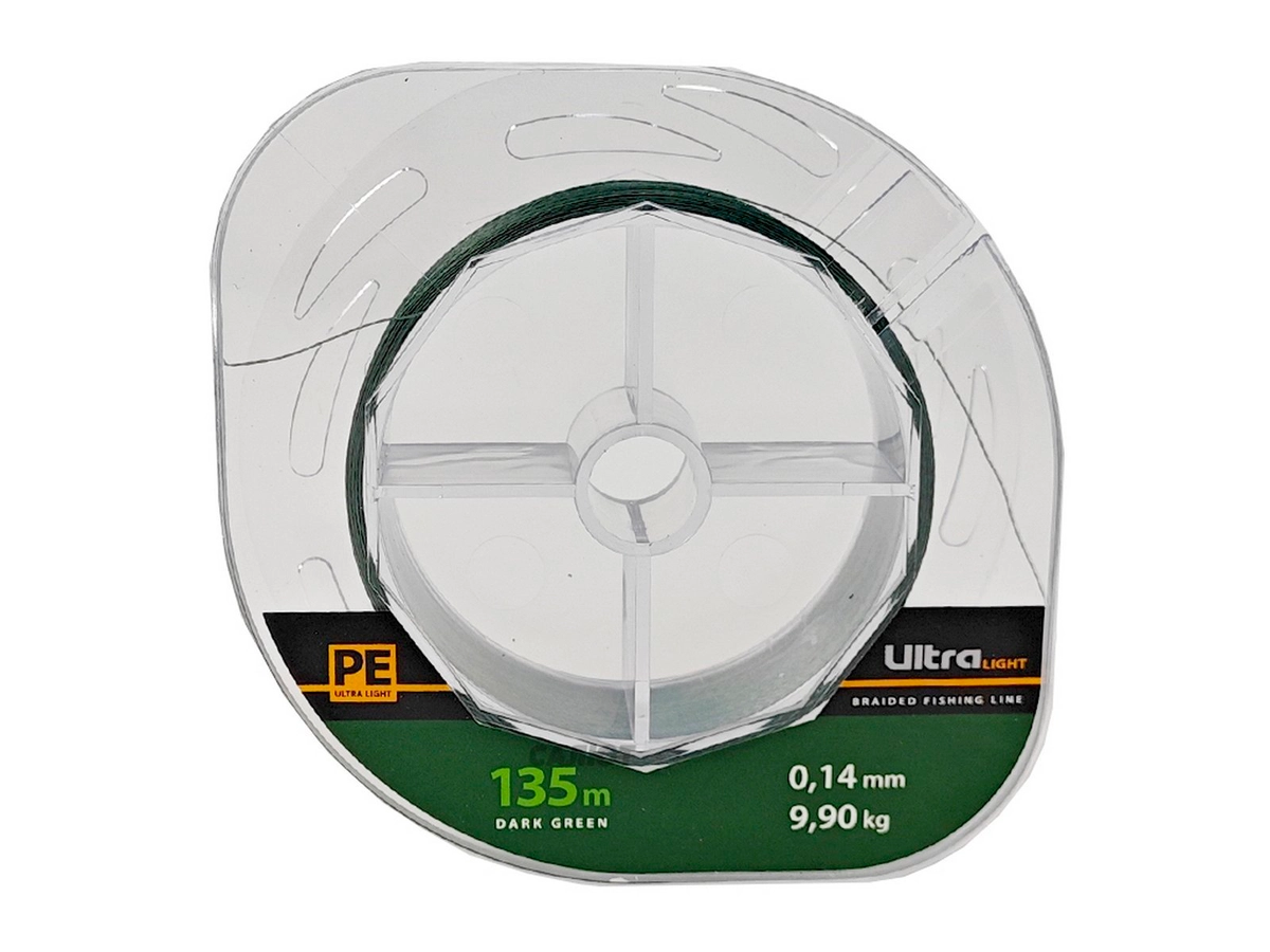 Шнур плетеный Aqua Ultra Light dark green 135м