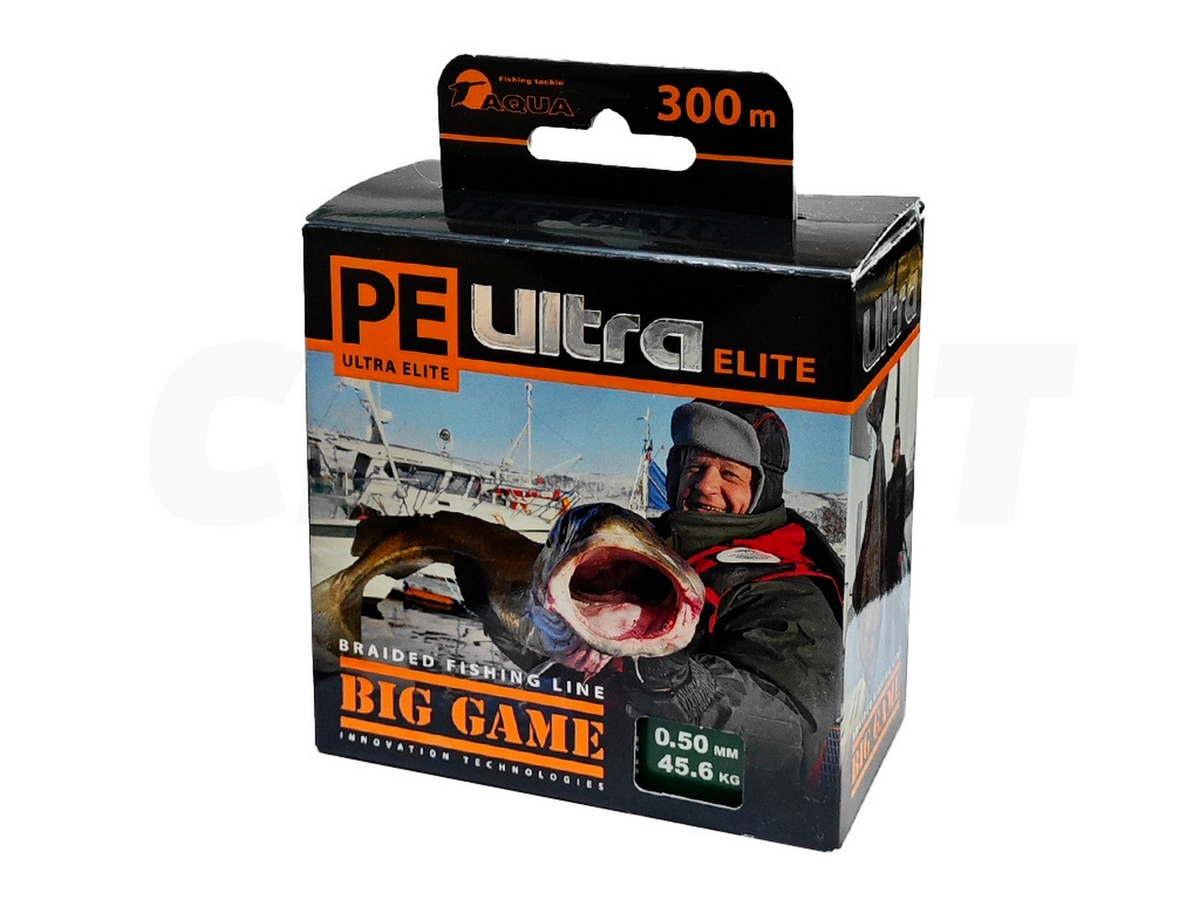 Шнур плетеный Aqua Ultra Elite Big Game 300м (темно-зеленый)