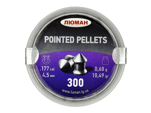 Пули Люман Pointed 4,5мм 0,68гр. (300шт.) острые