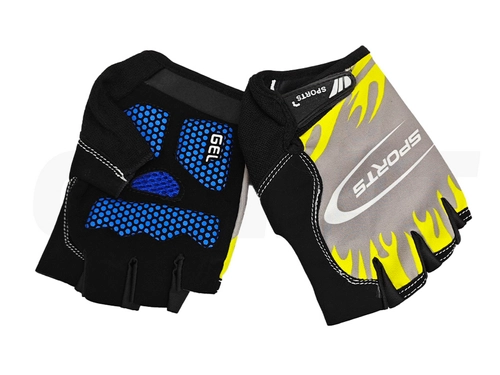 Перчатки вело Sports Yellow/Gray 888102-1