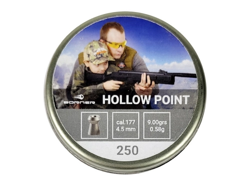 Пули Borner Hollow Point 4.5мм 0.58гр. (250шт.)