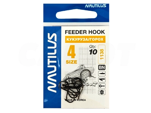 Крючок Nautilus Feeder Кукуруза/Горох