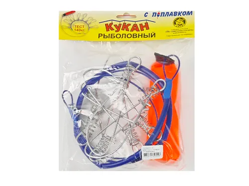 Кукан Три кита 9 карабинов с поплавком 140кг