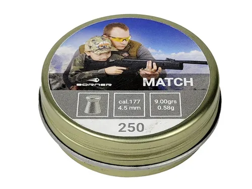 Пули Borner Match 4.5мм 0.58гр. (250шт.)
