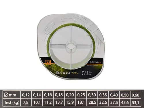 Шнур плетеный Aqua Ultra Elite Z-8 оливк. 135м