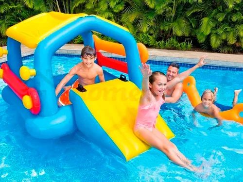 Игровой центр Intex "Плотик с горкой" 58294