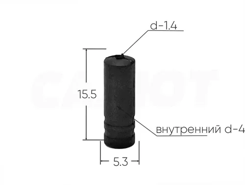 Наконечник оплетки тросика Velo 4х12мм (3132580-16)