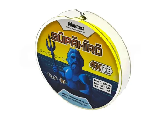 Шнур плетеный Namazu Supahiro 4XPE 100m yellow