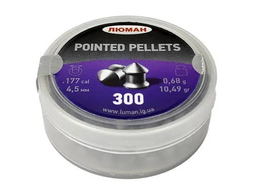 Пули Люман Pointed 4,5мм 0,68гр. (300шт.) острые