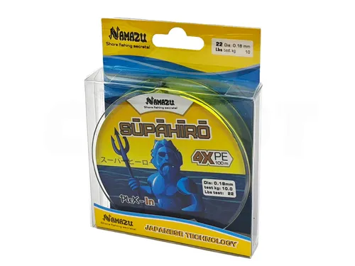 Шнур плетеный Namazu Supahiro 4XPE 100m yellow