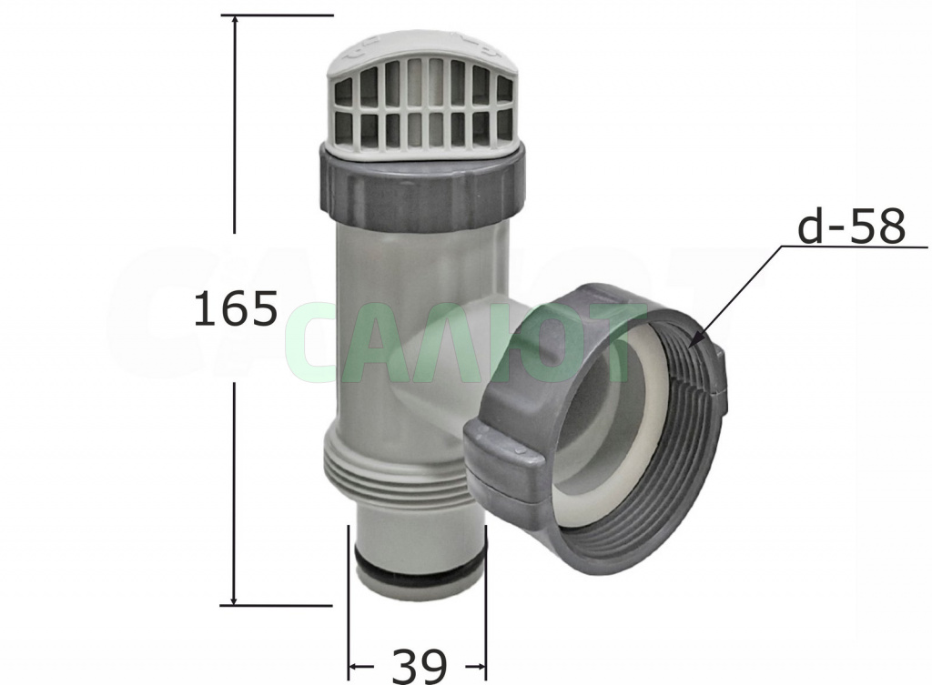 10747 Кран плунжерный Intex