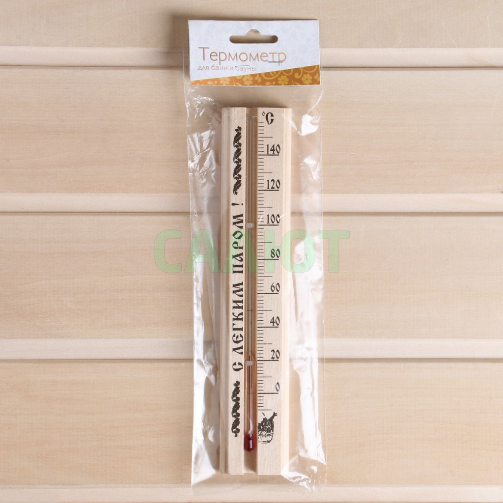 Термометр деревянный для бани (2545540)