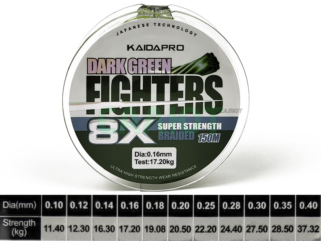 Шнур плетеный Kaida Fighters 8x 150m