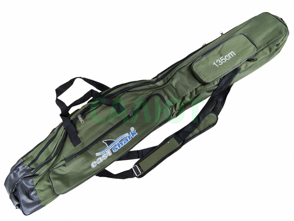Чехол для удочек East Shark 1,35m 3-секции (зеленый)
