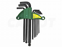 Набор шестигранников 10-21см M 9шт, черный