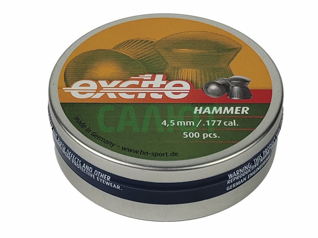 Пули HN Excite Hammer 4.5мм 0,51 гр. (500шт.)