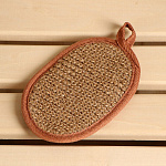 Мочалка из крапивы "Овальная", с хлопком