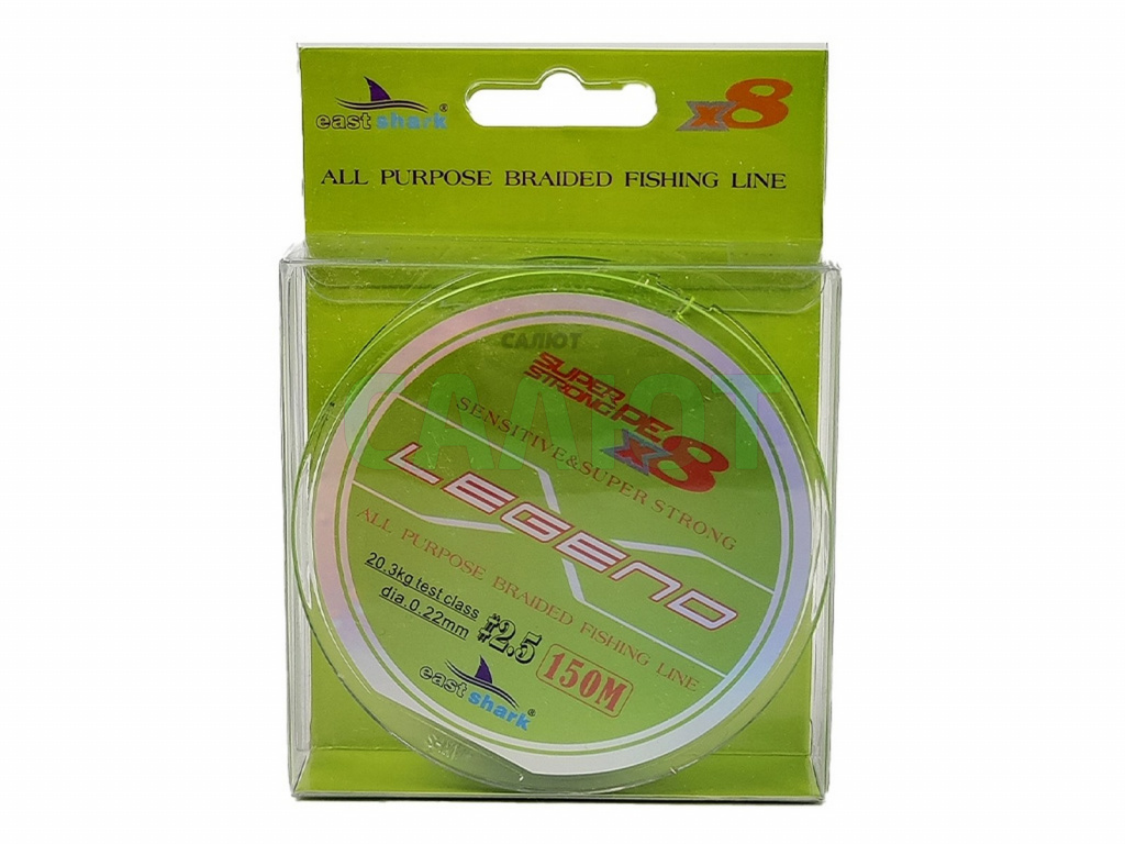 Шнур плетеный East Shark Legend X8 150m green