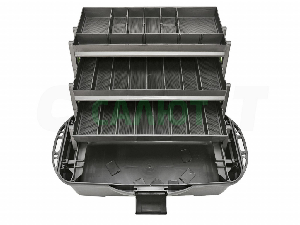 Ящик рыболовный Helios 3-х полочный T-HS-FB3-G зеленый