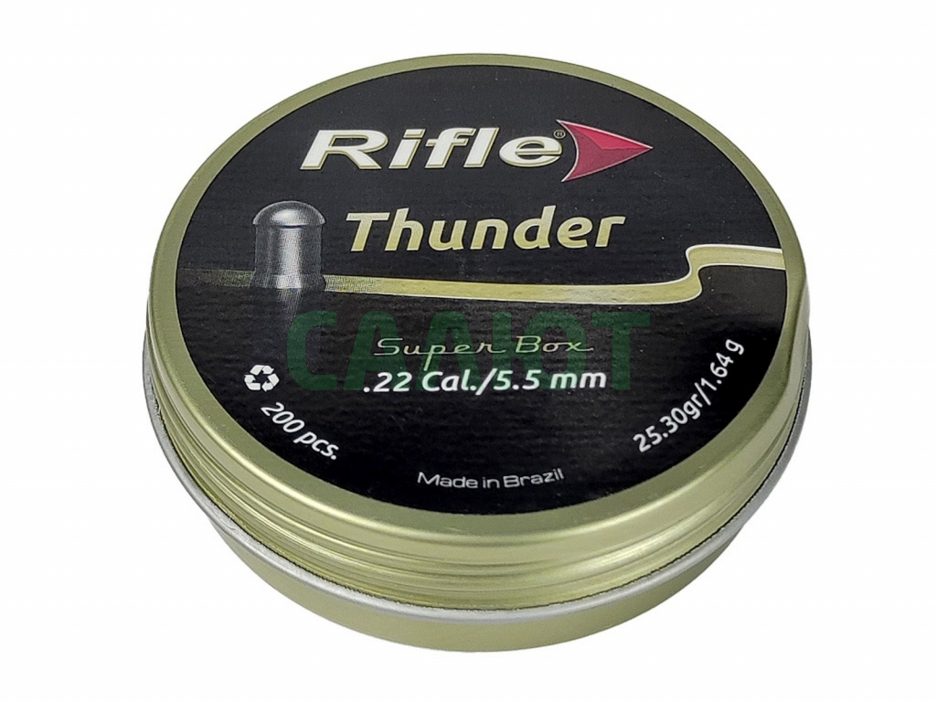 Пули Rifle Thunder 5.5мм 1.64гр. (200шт.)