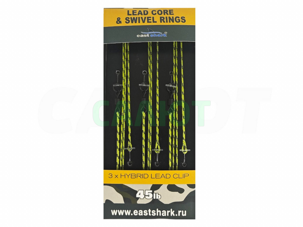 Монтаж East Shark Lead Core Swivel Rings 45Lb