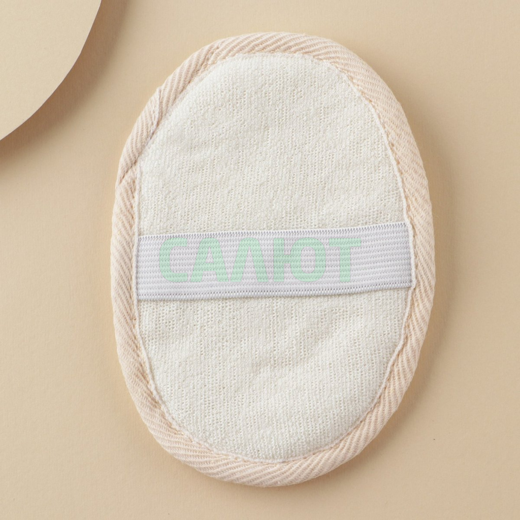 Мочалка с хлопком, овальная 10см (7802087)