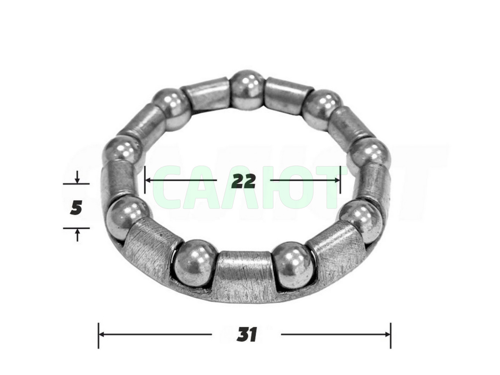 Подшипник 31х22х5мм (9 шариков)
