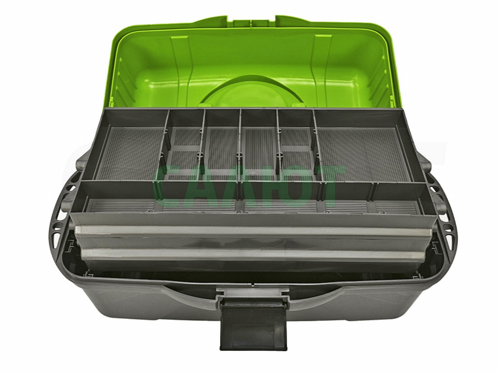 Ящик рыболовный Helios 3-х полочный T-HS-FB3-G зеленый