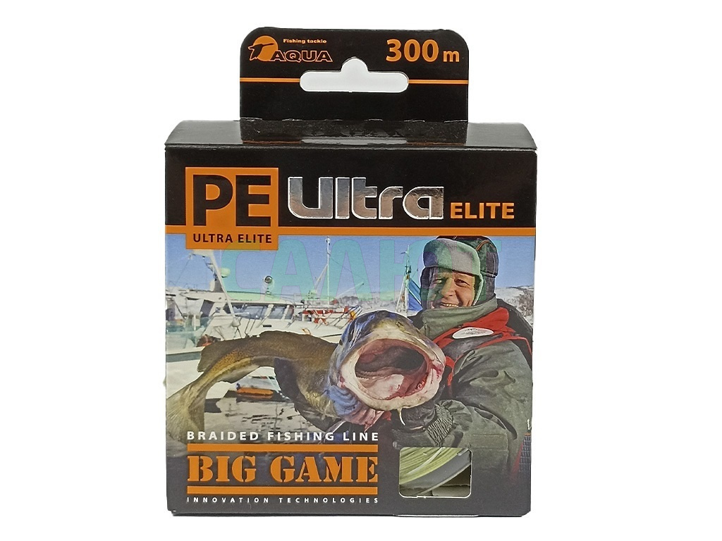 Леска плетеная Aqua Ultra Elite Big Game оливк. 300м