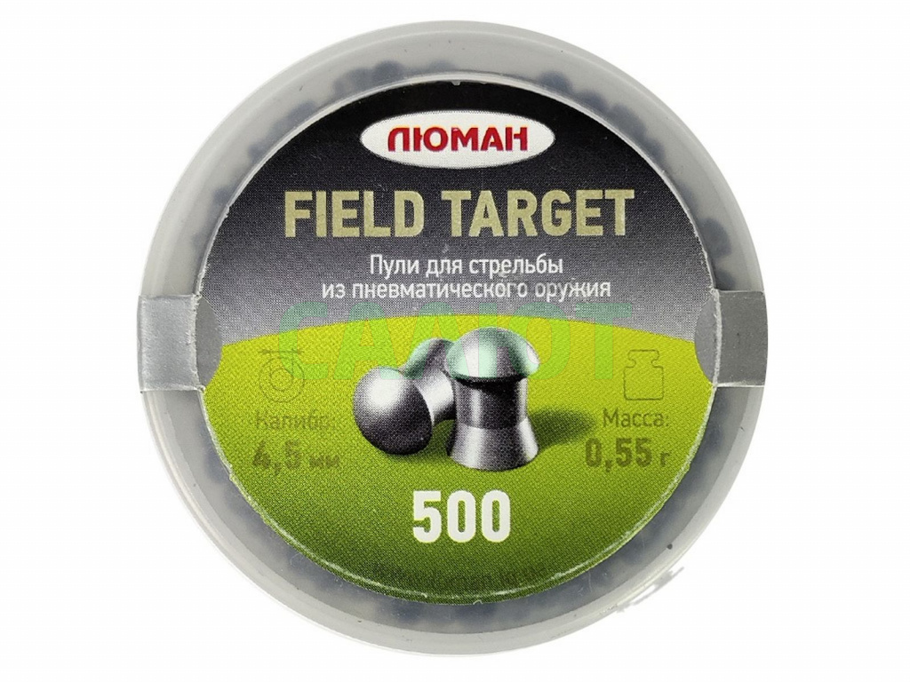 Пули Люман Field Target 4,5мм 0,55гр. (500шт.)