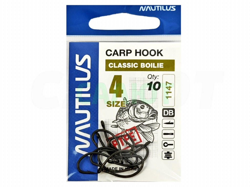 Крючок Nautilus Carp Classic Boilie PTFE