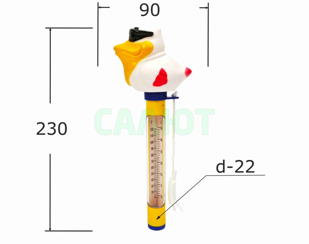 Термометр для бассейна 22,5х10х6см Sun24048 пеликан