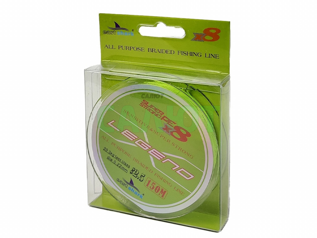 Шнур плетеный East Shark Legend X8 150m green