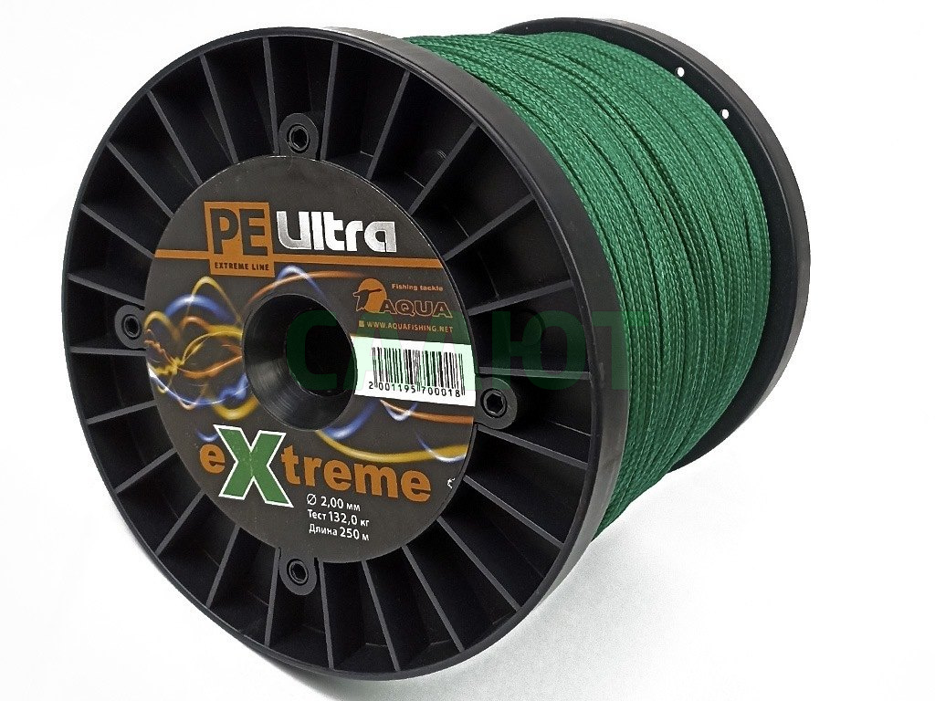Леска плетеная Aqua Pe Ultra Extreme 250м (зеленый)