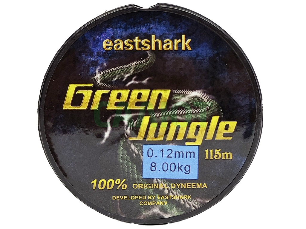 Шнур плетеный East Shark Green Jungle 115m