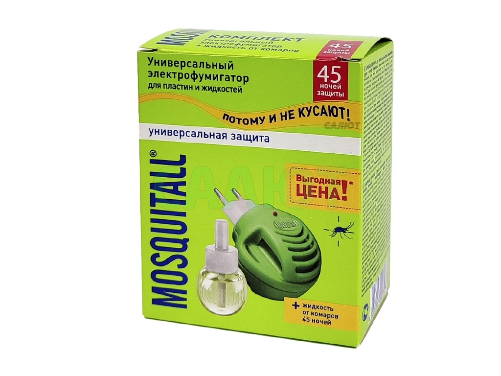 Фумигатор Mosquitall + жидкость 30мл, от комаров